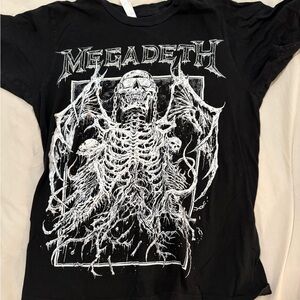 Hot Topic Black Megadeth Skeleton Tee
